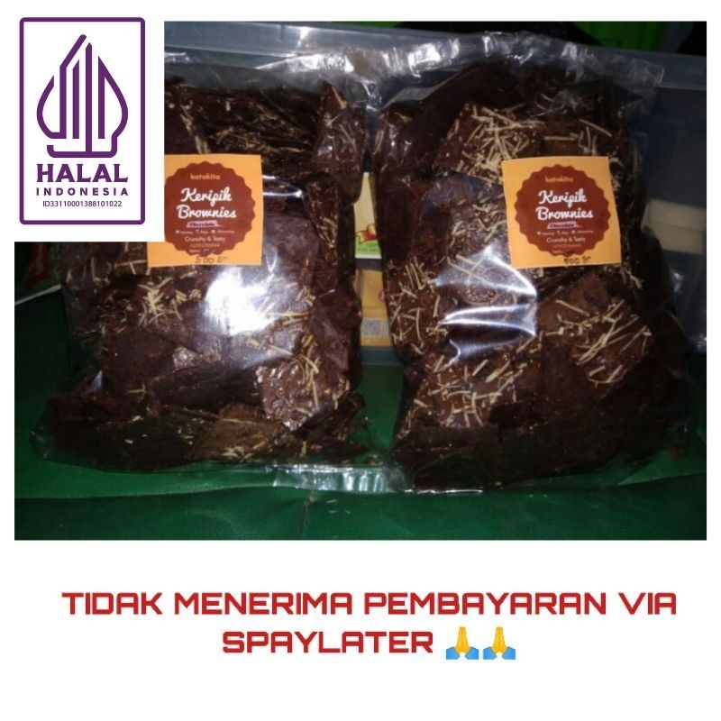 

KERIPIK BROWNIES (KATAKITA) BROWNIES KERING KEMASAN 500 Gram BRON CHIPS RENYAH CRISPY