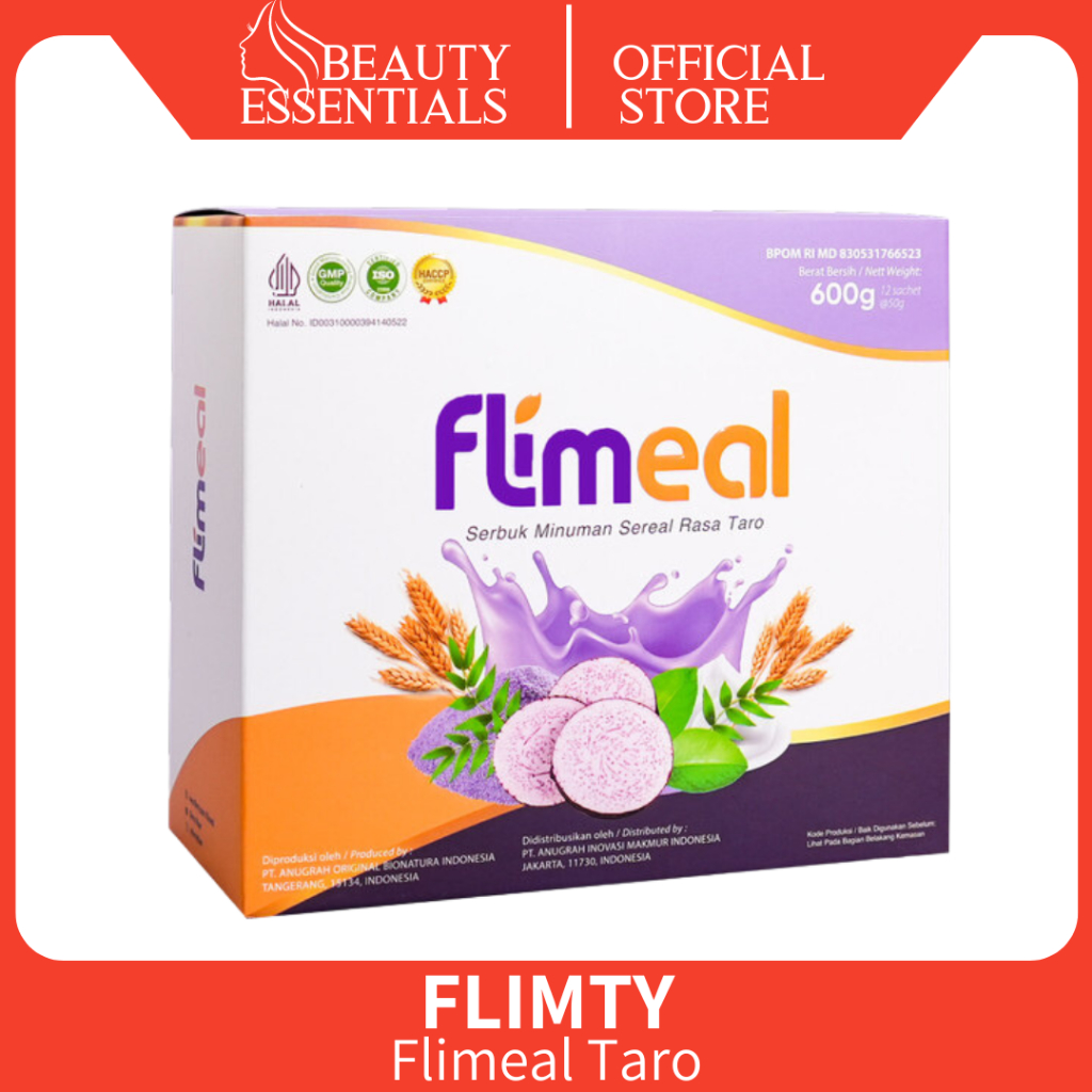 

Flimeal (Meal Replacement) - 1 Box (Isi 12 Sachet) - Taro flimty fiber