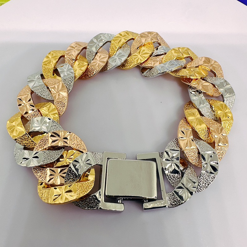 Gelang Tangan sisik Naga Besar Kombinasi Lebar 1'5cm Bisa di pakai Pria/Wanita