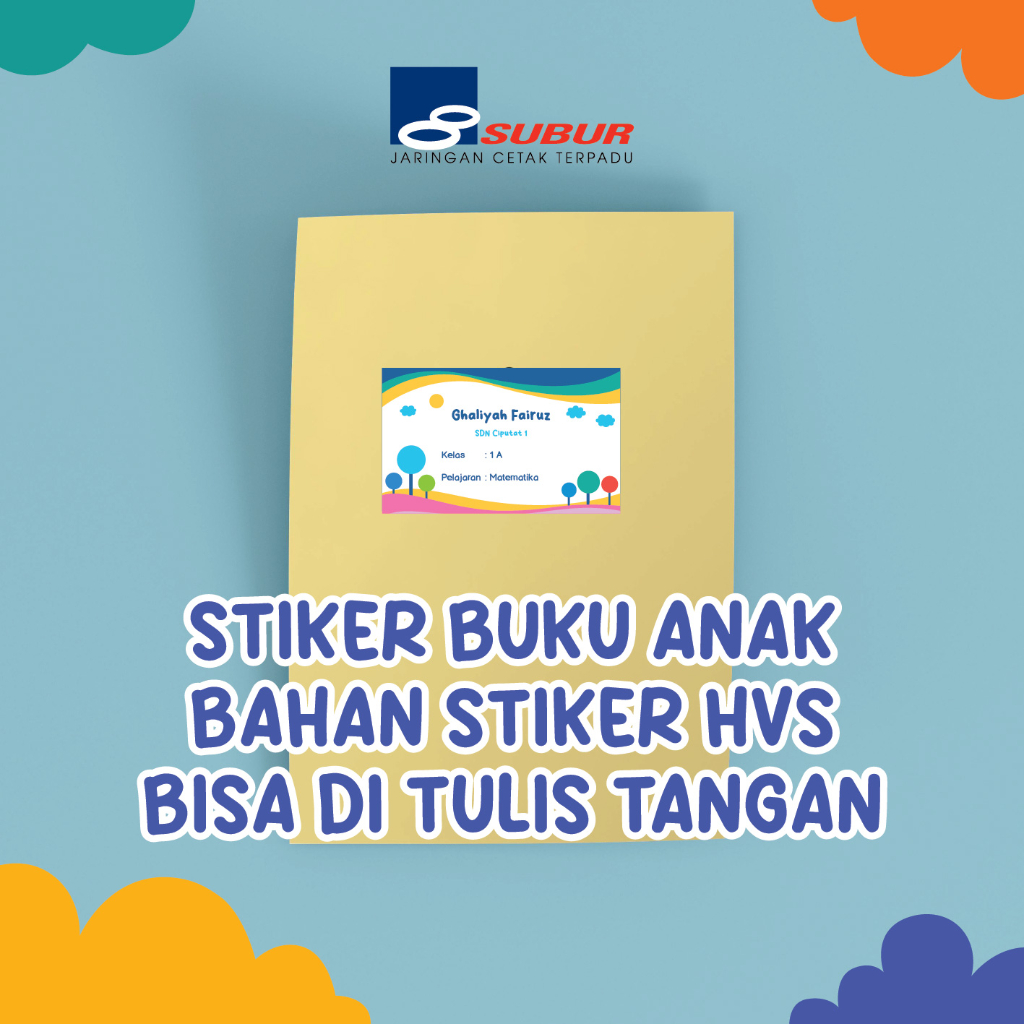 

MIN ORDER 4 SET - STICKER BUKU ANAK BISA TULIS TANGAN STICKER HVS