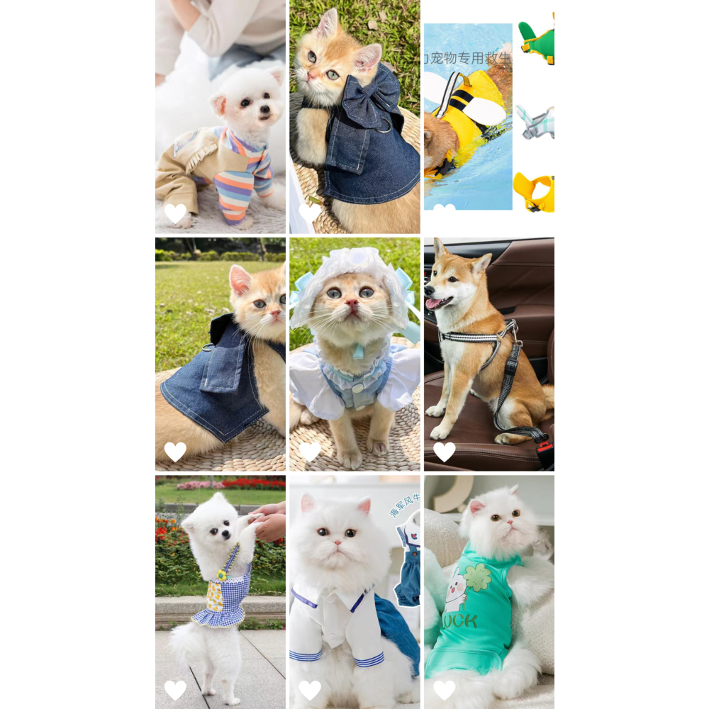 CLEARANCE PET ANJING KUCING HEWAN KELINCI DRESS BAJU LOOP MENSTRUAL LUCU KOREAN COUPLE PELAMPUNG TAL