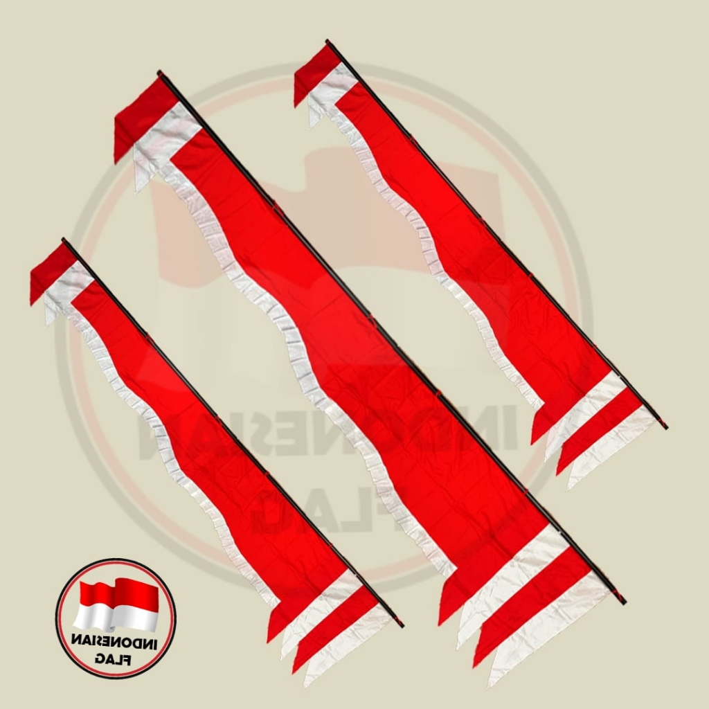 Bendera Merah Putih Layur Renda Merah 3,3 meter