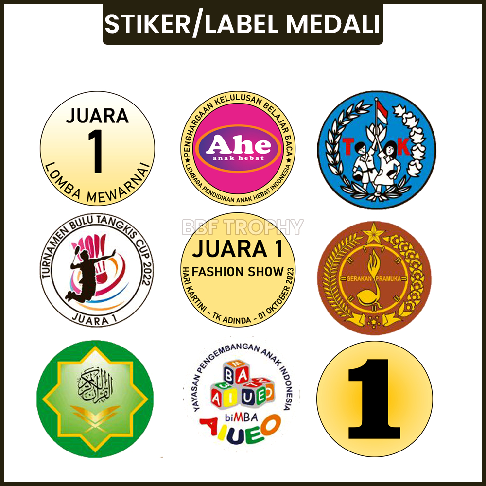 

Stiker Medali Resin Bulat Custom