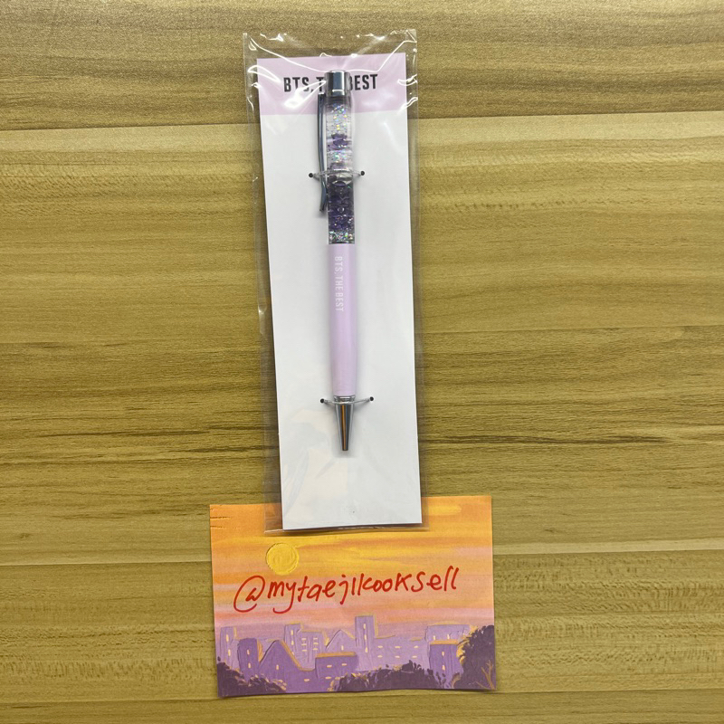 bts the best pen bolpen bolpoint pulpen official hybe bighit pena tulis tinta hitam sealed new