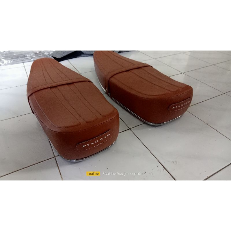 JOK PANJANG VESPA  model Piaggio garis timbul v2  super/px/ps/stranda/sprint