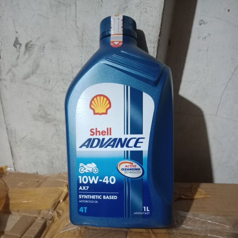 OLI SHELL ADVANCE 1LTR AX7 10W-40 SYNTHETIC UNTUK SEMUA MOTOR SPORT CBR TIGER MEGAPRO R15 VIXION DLL