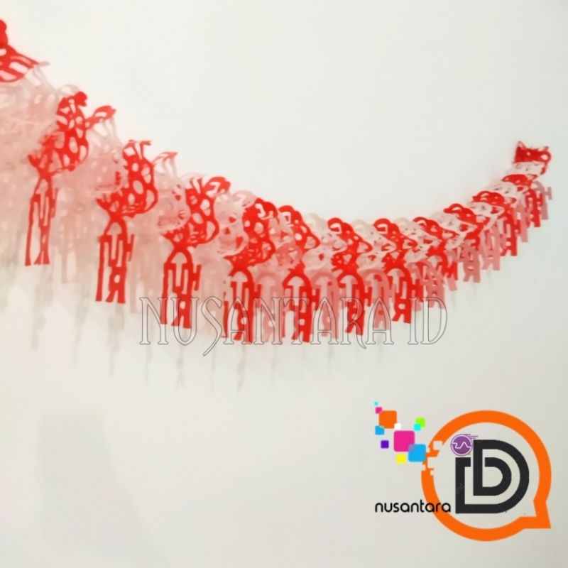 GARLAND Kertas Hut RI / HIASAN HUT RI / DEKORASI HUT RI 17 agustus / banner garland kertas HUT RI