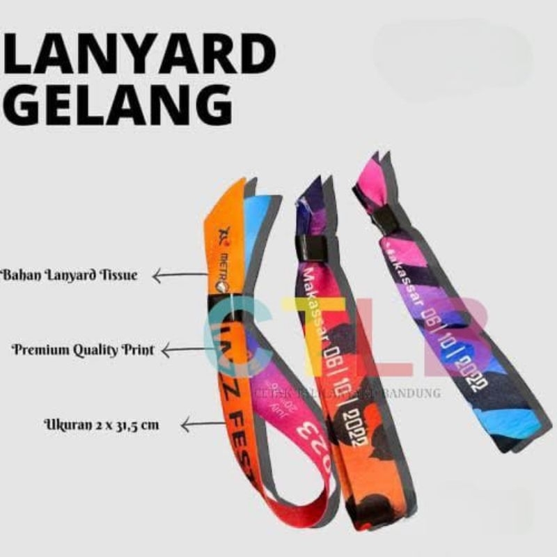 Gelang tiket lanyard custom/tiket lanyard/gelang tiket konser K - POP/gelang lanyard konser