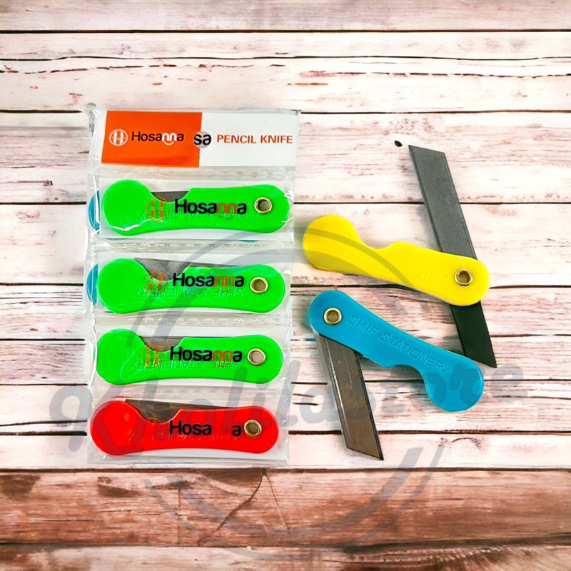 

(12 pcs) Pemes Renteng Safari / Pisau Lipat Warna