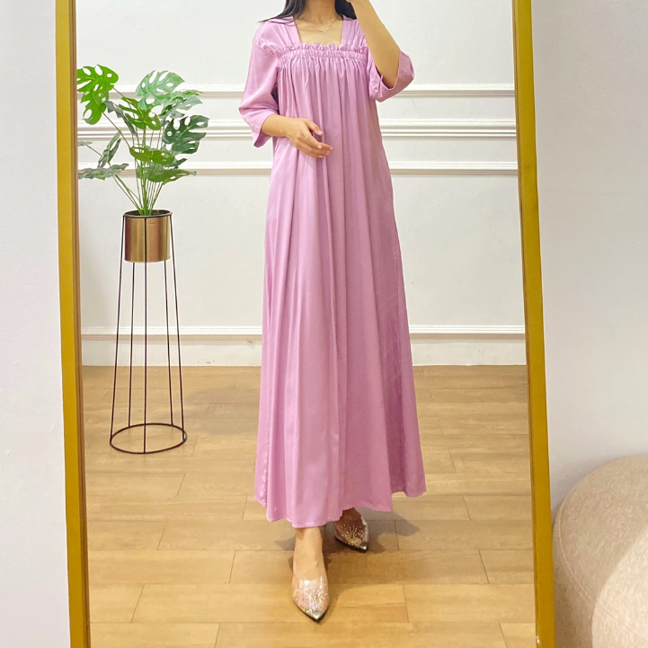 [DASTER PAULA POLOS - Rayon TWILL Rayon Tebal] Daster Gamis Dress Rayon Tebal Jumbo Cantik Adem