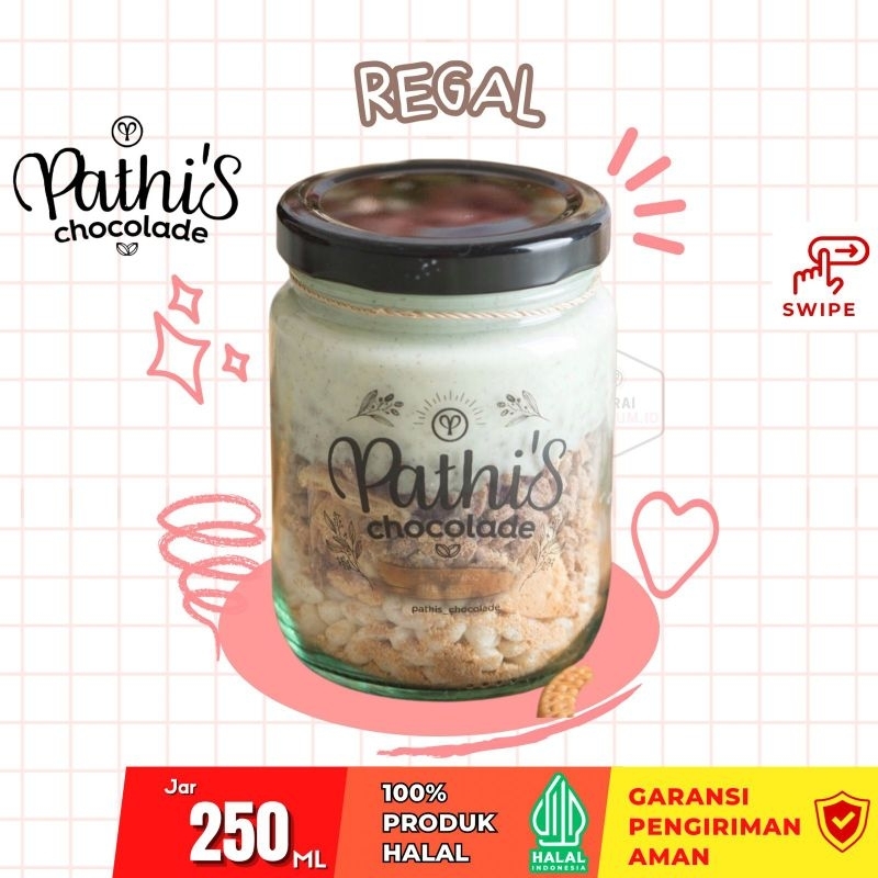 

Camilan Pathis Choco Jar Rasa Regal - Coklat Lumer Crunchy Rice Crispy