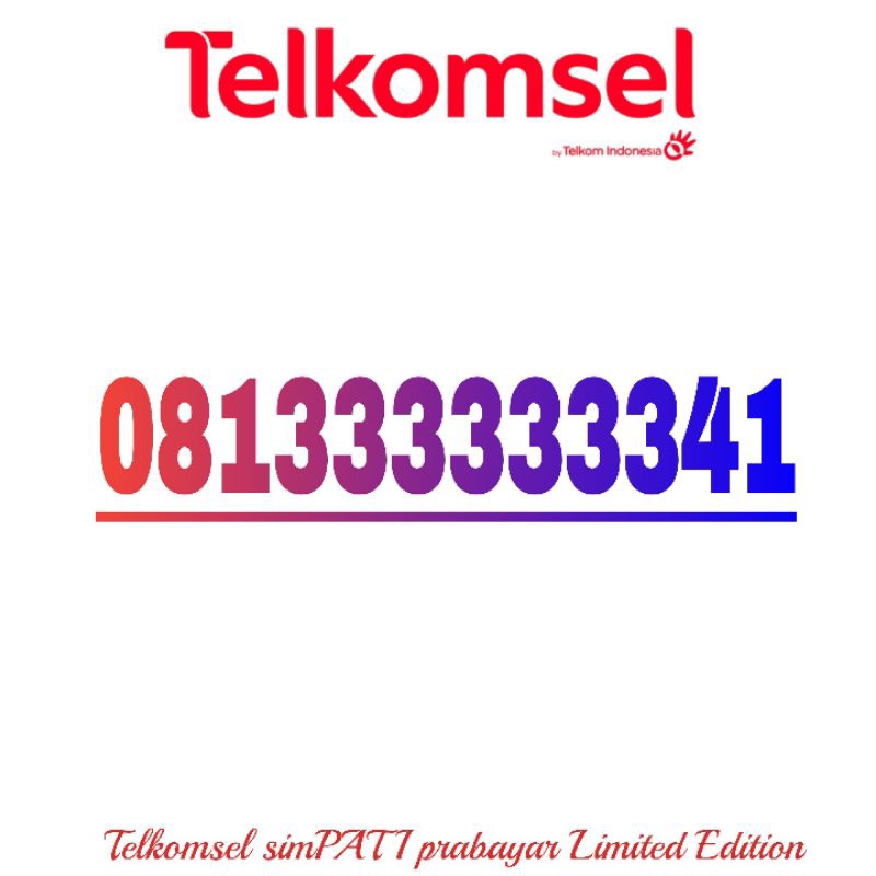 nomor cantik telkomsel simpati sapta 081-3333333-41