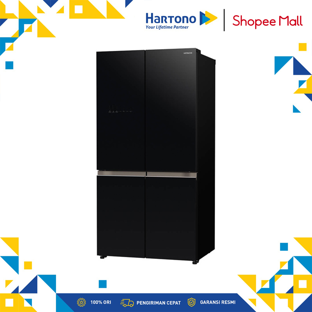 Hitachi Kulkas Multi Door Refrigerator French Bottom Freezer RWB700VGD2GBK