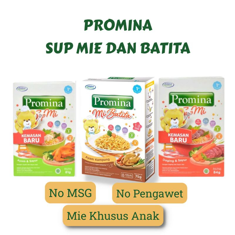 

Promina Sup Mie Instant / Mi Batita Anak 1 tahun