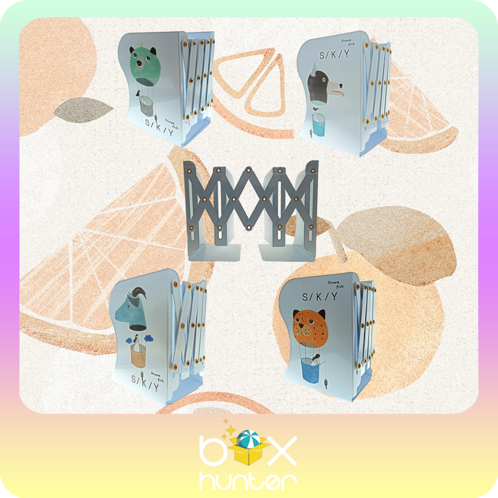 

BOOK END STRETCH BACK CUTE | SANDARAN PENYANGGA PEMBATAS BUKU CUTE