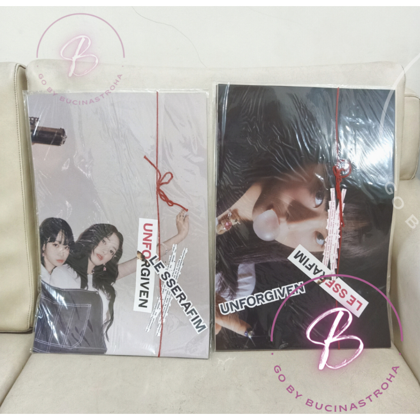 [ ALBUM ONLY ] Le Sserafim Weverse  - Unforgiven ( POSTER )