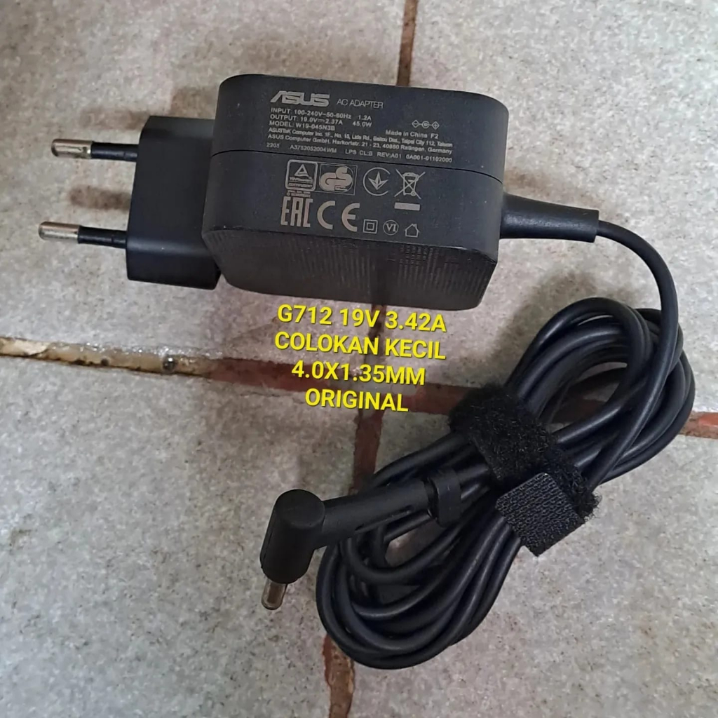 G712 ORIGINAL ADAPTOR ASUS 19V 3.42A 45W COLOKAN KECIL Charger ORI A456 A456U LAPTOP DESKTOP CHARGER