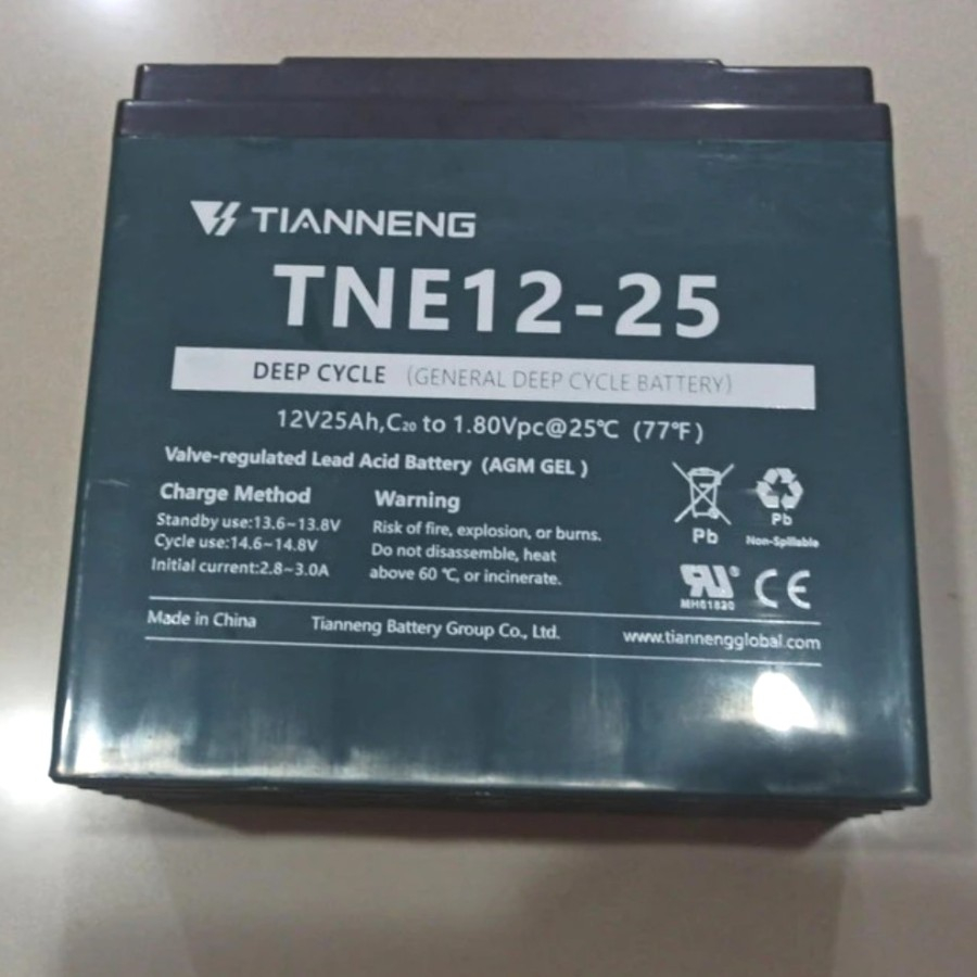 Aki Baterai kering sepeda listrik 48 / 36 / 24 /12 volt 20Ah Tianneng