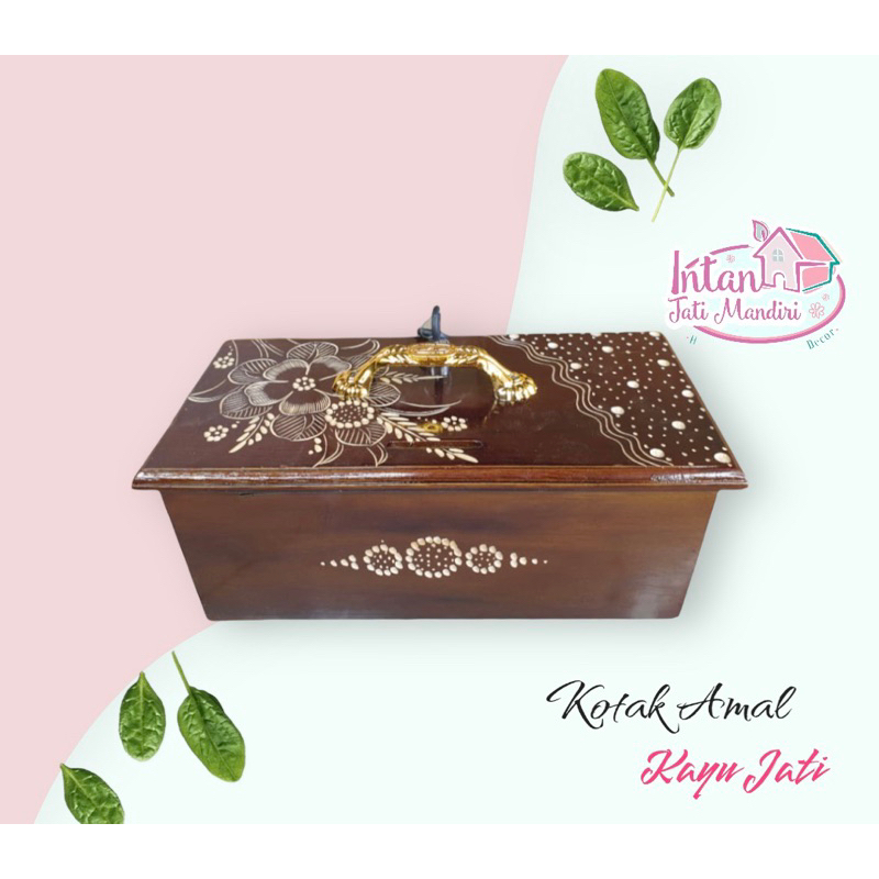 Kotak Amal / Kotak Uang Kayu Jati Cukit