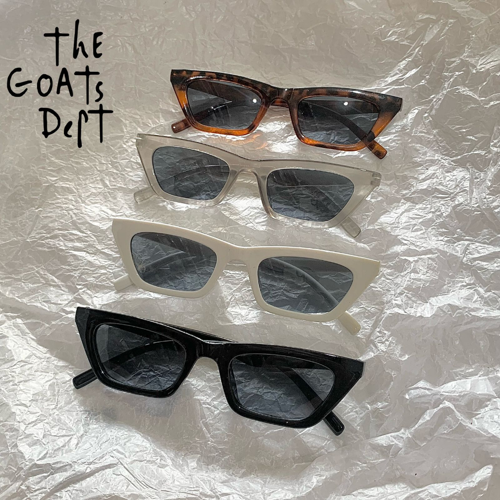The Goats Dept - Exclusive Sleeky JLo Retro Cat Eye Frame Glassses Original  / tgd828 Kacamata pria wanita warna hitam putih silver leopard kado unik pria wanita unisex hadiah cowok cewek pacar couple skena update fashion