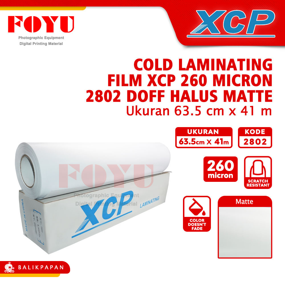 

Plastik Laminating Cold Dingin xcp Roll 260 mic 63.5cmx41m Matte 2802