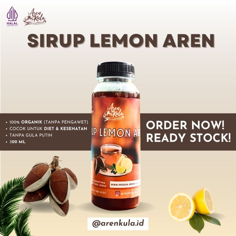 

SIRUP LEMON AREN | ARENKULA | ARENGA BROWN SUGAR LEMON SYRUP | DIET & TANPA PEMANIS BUATAN | SEHAT & NIKMAT | SIAP KIRIM | HEALTHY