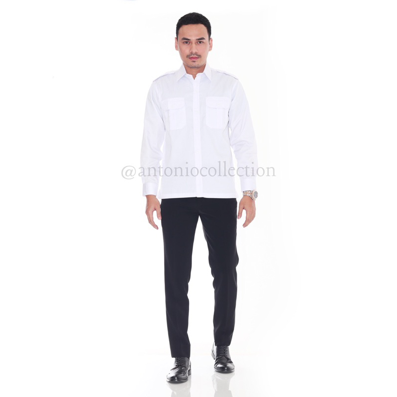 Baju PDL Putih Lengan Panjang / Kemeja PDH / Baju PNS / Baju Lapangan