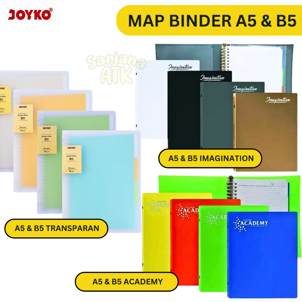 

Map Binder Note Joyko Imagination A5 B5 M140 M508 Transparan A5 TP-P519