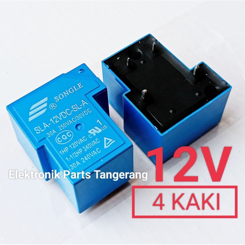 RELAY SONGLE 12V 30A 4PIN RELAY KODOK 12V 4 KAKI RELAY 12V 4PIN RELAY KODOK 12 VOLT