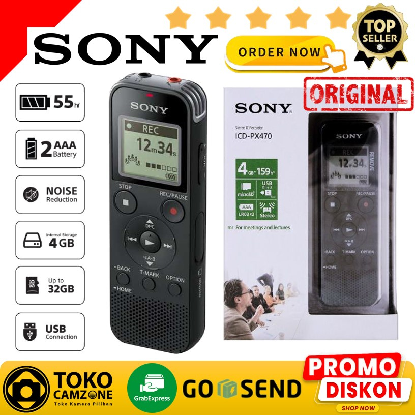 Sony ICD-PX470 Voice Recorder Perekam suara - SONY ICD-PX470 Digital Voice Recorder/GARANSI RESMI SO