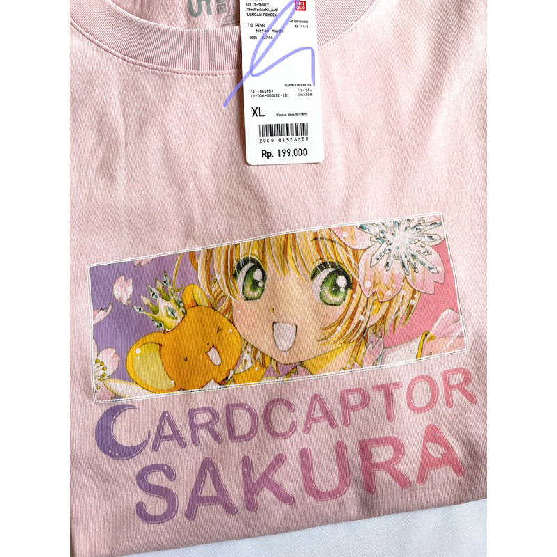 Uniqlo The World of Clamp Cardcaptor Sakura UT Graphic T-Shirt Lengan Pendek Kaos Wanita shirt Tsuba