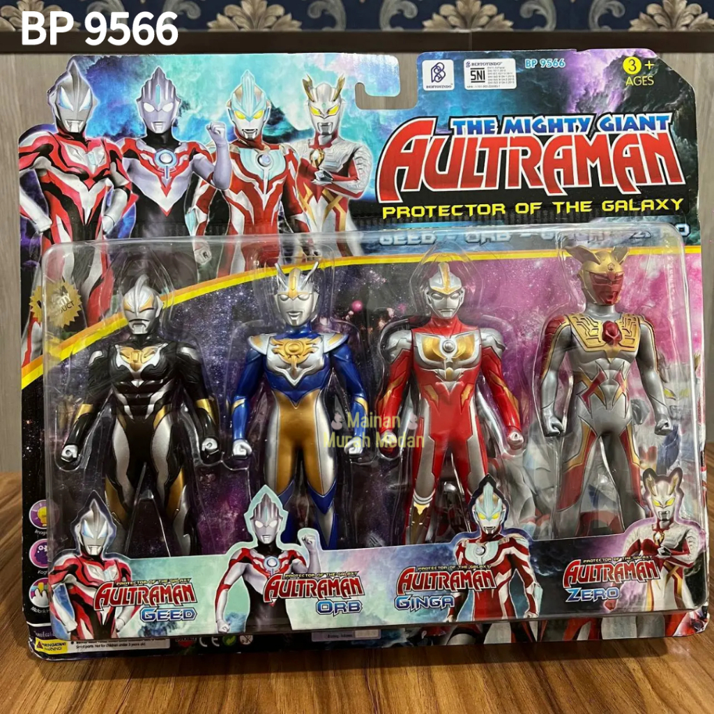 M3 - Mainan Anak Robot Ultrama Set 4pcs BP9566 Ultraman 4IN1 Ultrahero
