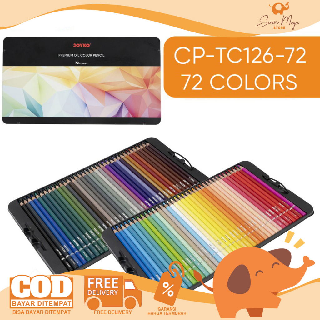 

Joyko Premium Color Pencil CP-TC126-72 Color / Premium Oil Color Pencil / Pensil Warna Minyak Joyko 72 Warna