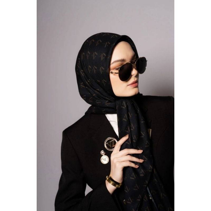 Vivi Zubedi ViviZubedi VZ Monogram Voal Scarf D Signature Lane Tattersall