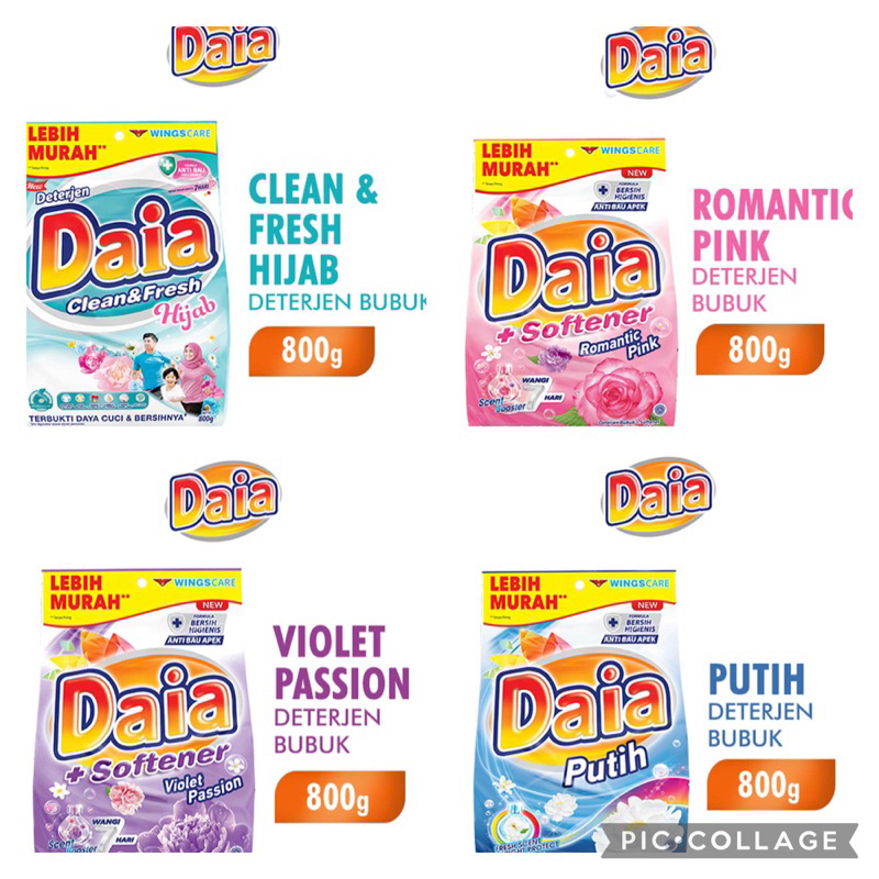 Detergen bubuk Daia 800gr