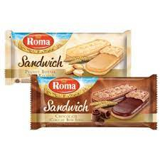 Biskuit Roma Sandwich Coklat & Kacang