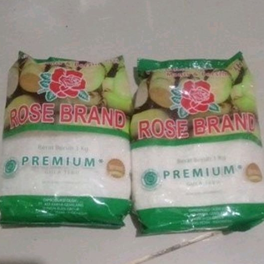 

[Bundling 2kg] Rosebrand Gula Pasir Rose Brand Gula Kristal Putih Kemasan Hijau