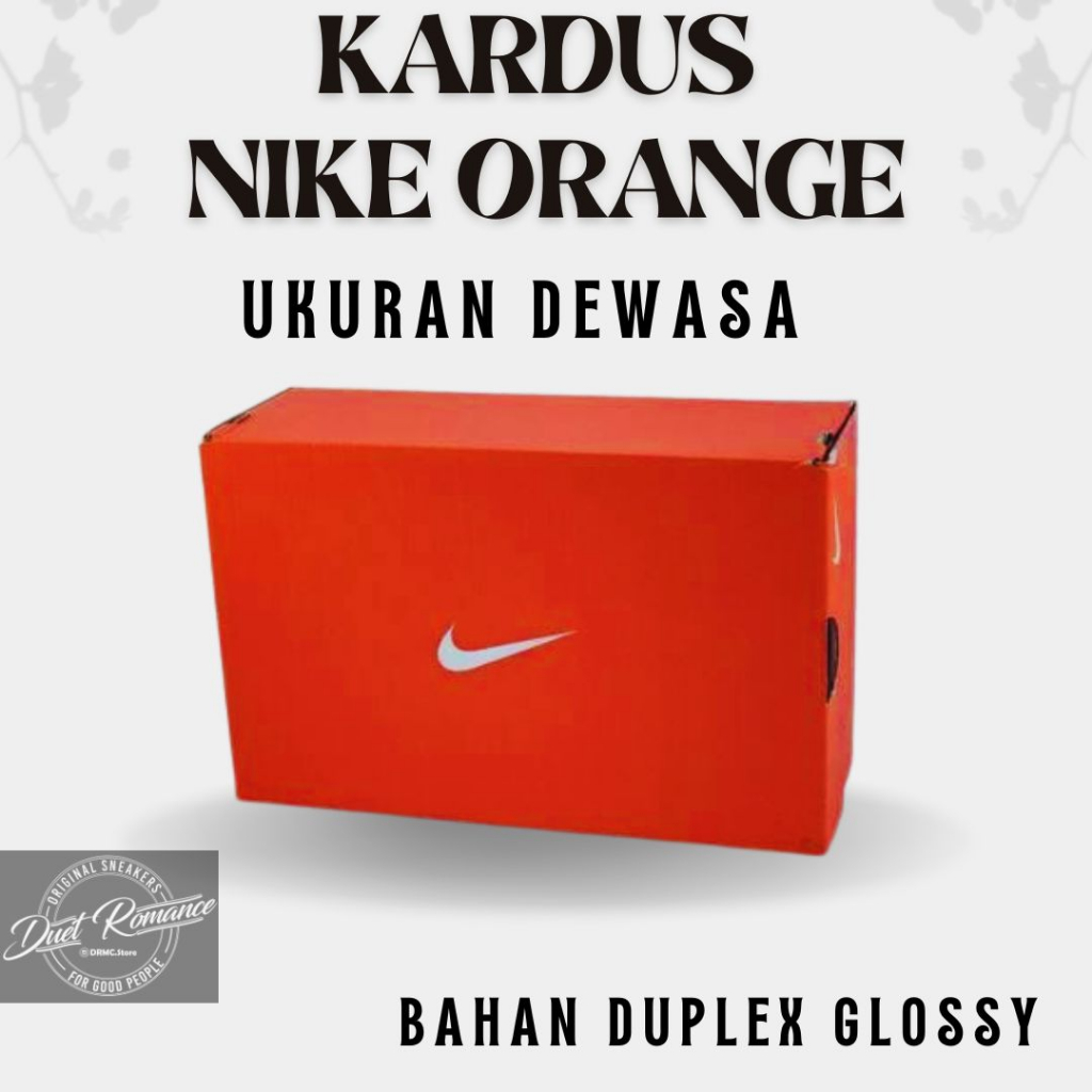 Dus / Kardus / Box / Inner Box / Tempat Sepatu Nike Orange  DUPLEX GLOSSY