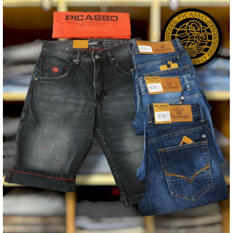 Celana Pendek Jeans Pria PICASSO ORIGINAL
