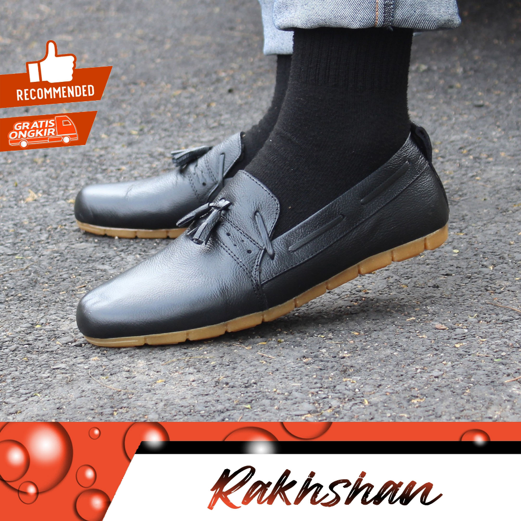 Temukan Sepatu Slop Pansus Pria Slip On Casual Cowok Kulit Asli Murah Semi Formal