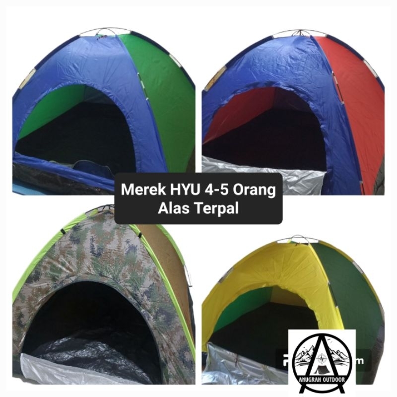 Tenda Camping Single Layers Merek HYU Kapasitas 4-5 Person