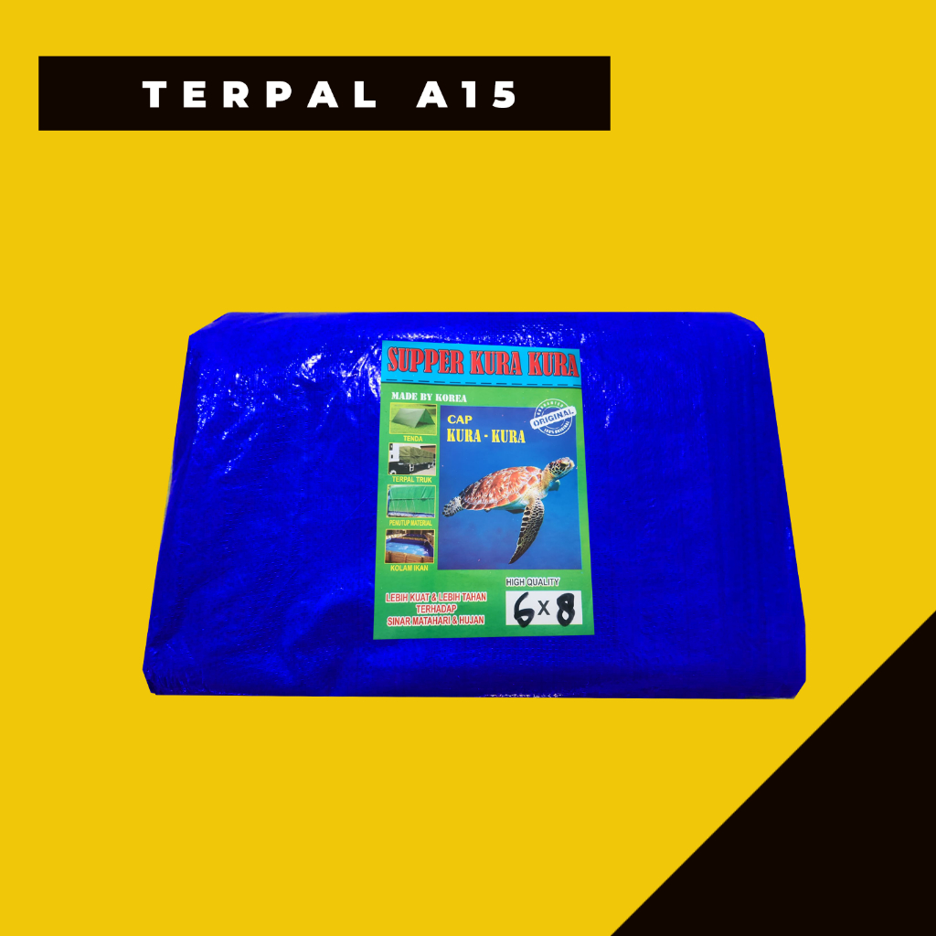 TERPAL A15 LOKAL BIRU/SILVER 6X8