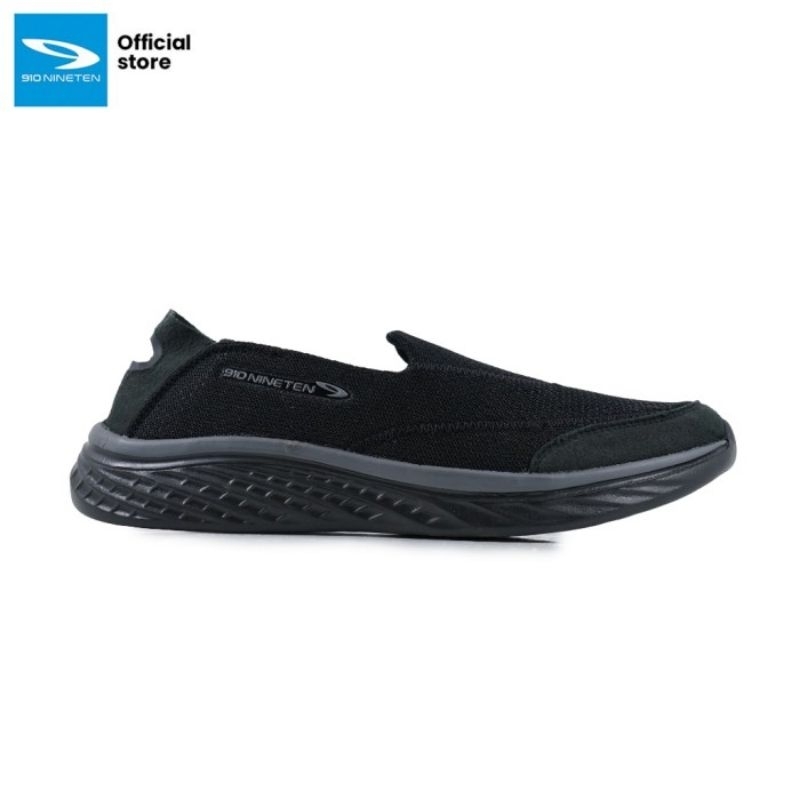 Original Sepatu Slip On Running 910 Nineten KAWAI 2.0 - HITAM/HITAM - HITAM/HITAM