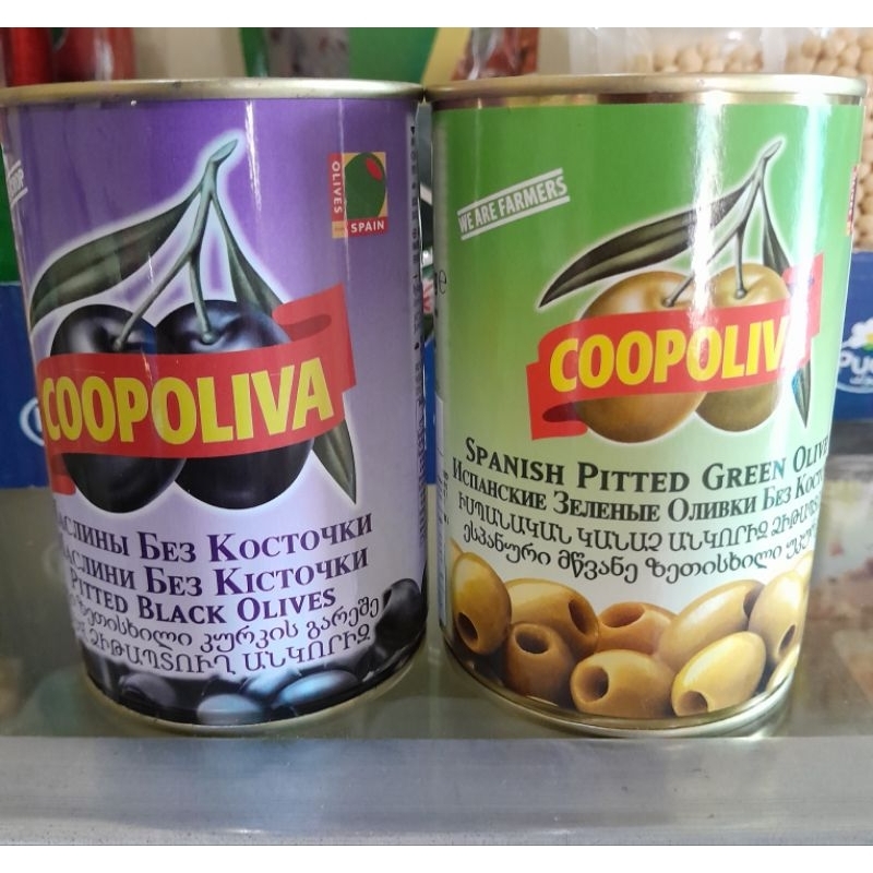 

Coopoliva Buah zaitun utuh hitam dan hijau 385gr