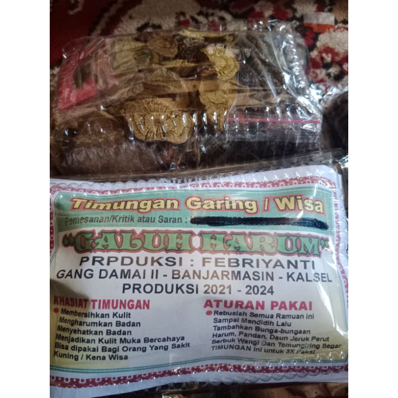 

Renpah timung garing / Rempah timungan sakit wisa dll menghangatkan