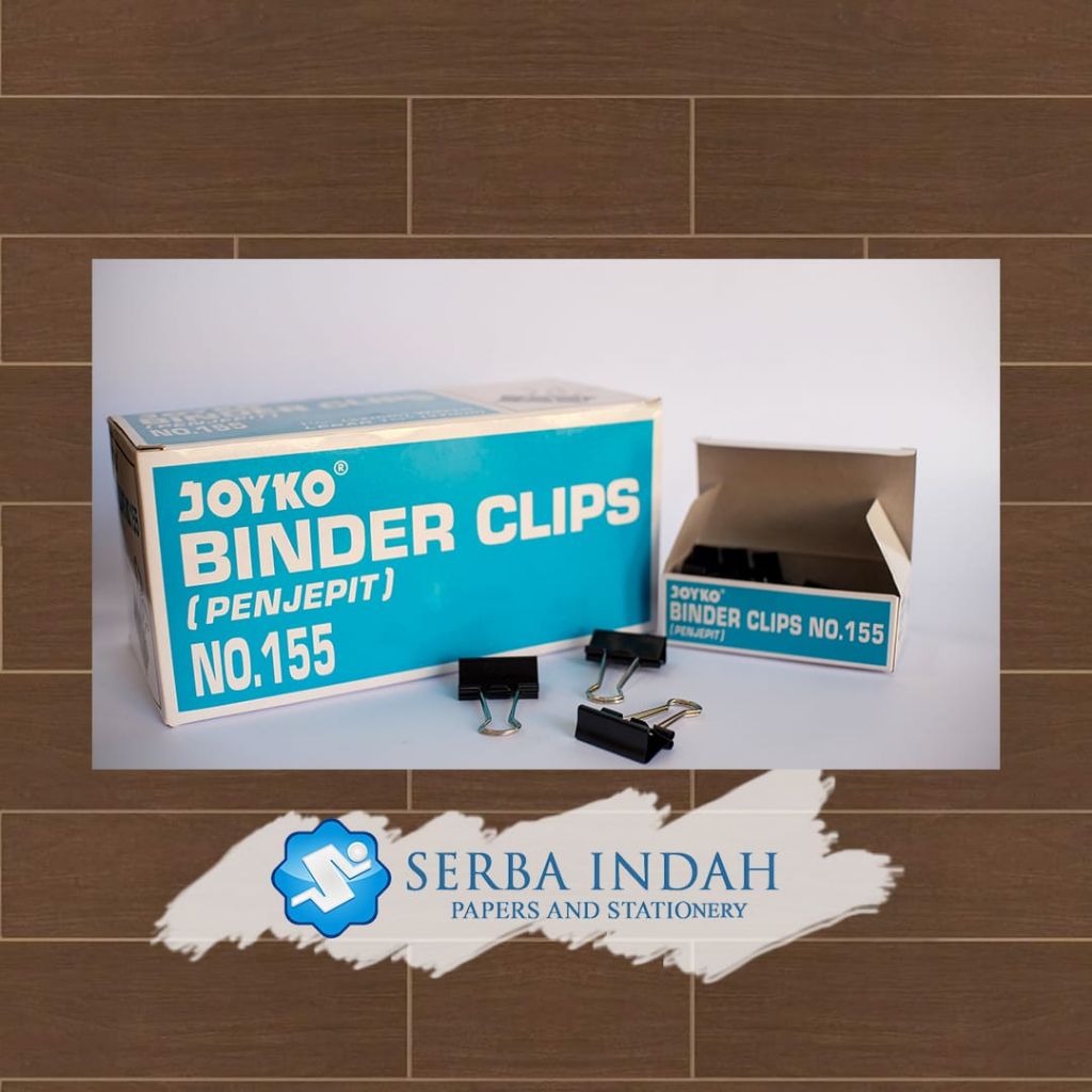 

JOYKO Binder Clip No 155 isi 12 pcs - Klip Penjepit Kertas File 1 Box
