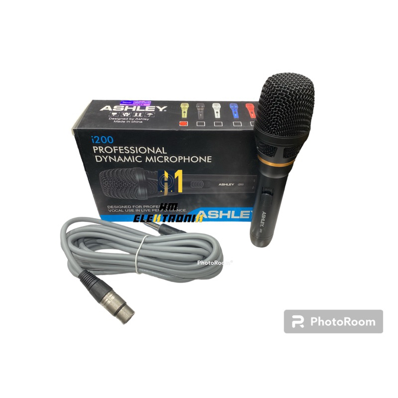 Mic Ashley i200 microphone kabel ashley dynamic