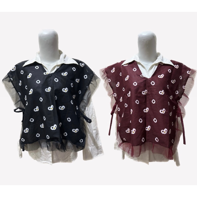 baju vest rompi outer batik jumputan