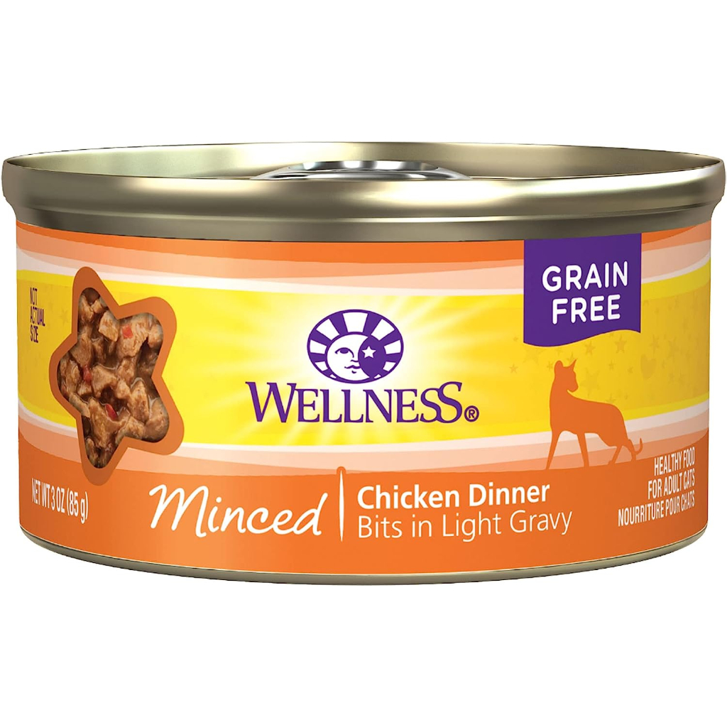 Wellness Minced Chicken Dinner Cat Food 3oz