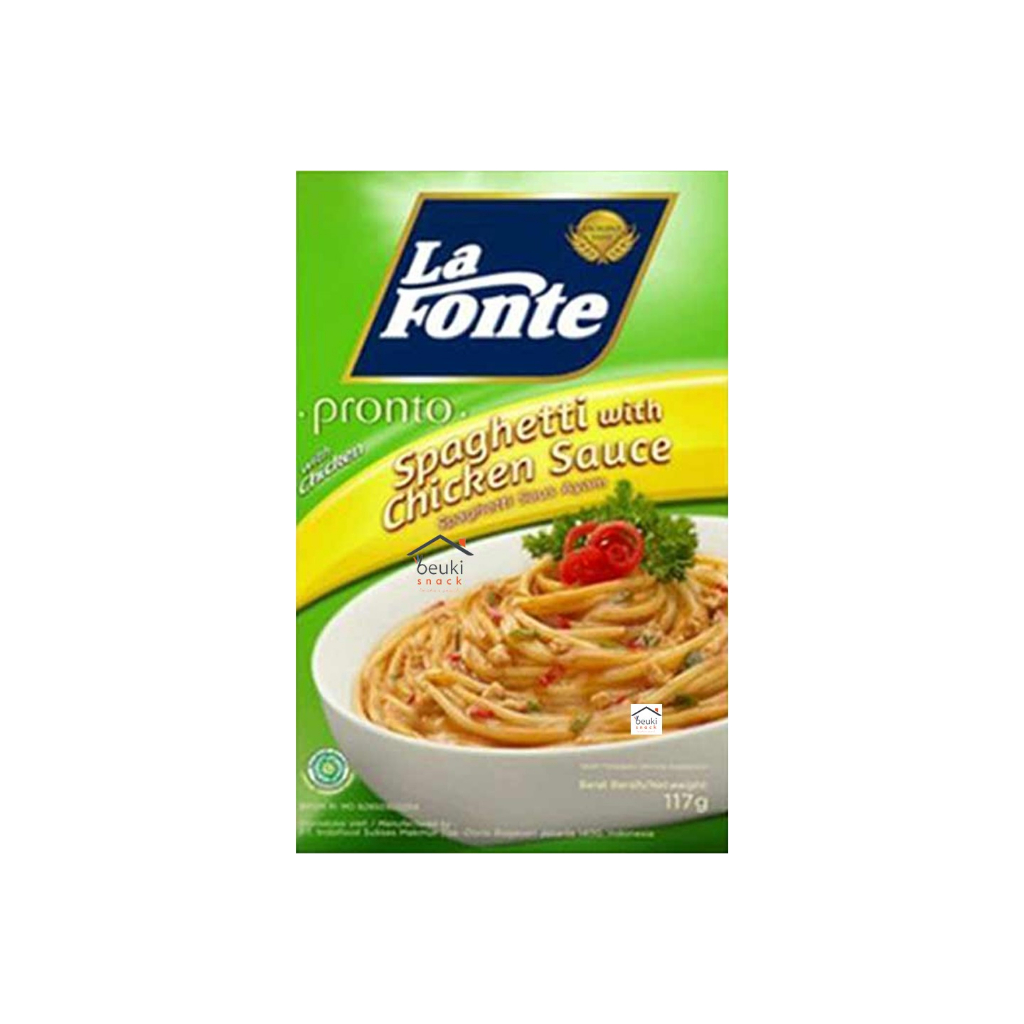 

La Fonte Spaghetti with Chicken Sauce Pasta Instan Saus Ayam